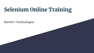 selenium online training