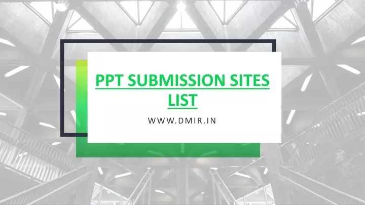 ppt submission sites list