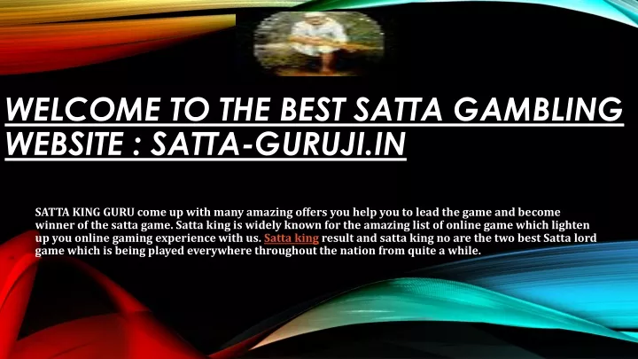 welcome to the best satta gambling website satta guruji in