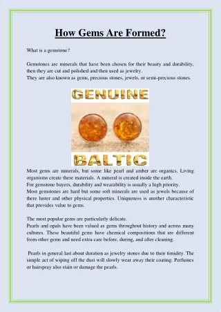 how gems are formed