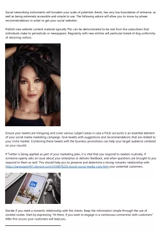 social networking instruments will broaden your