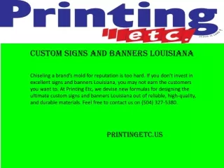 Printingetc.us - Custom Signs and Banners Louisiana