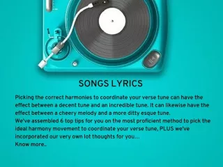Best Site for songs lyrics