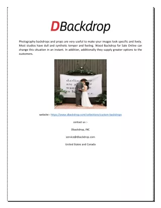 photography backdrops and props are very useful