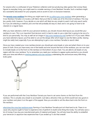 A Beginner's Guide to dom cross necklace