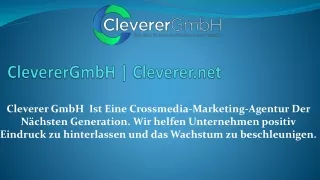 CLEVERER GMBH | Cleverer Gmbh | Cleverer.net Wir helfen Unternehmen positiv Eindruck