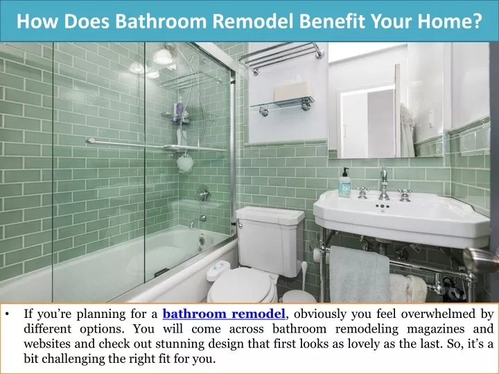 how does bathroom remodel benefit your home
