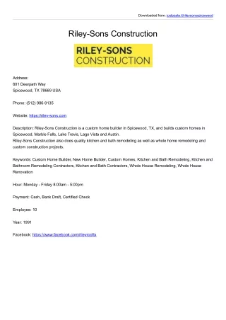 Riley-Sons Construction