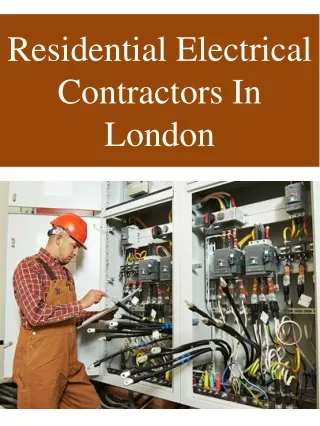 Residential Electrical Contractors In London