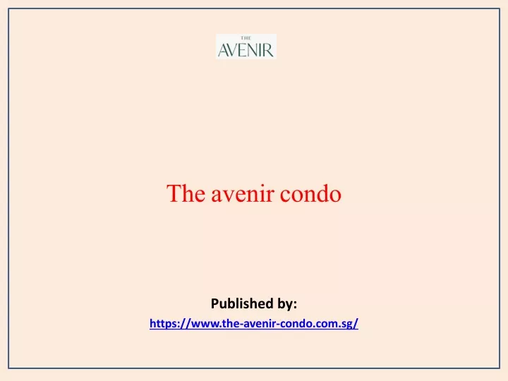 the avenir condo published by https www the avenir condo com sg