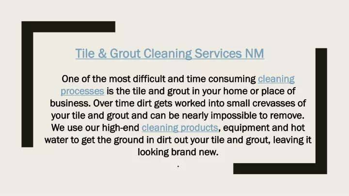 tile grout cleaning services nm