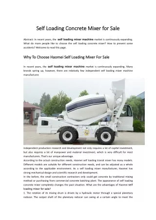 self self loading loading concrete