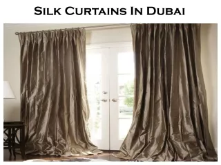 silk curtains in dubai