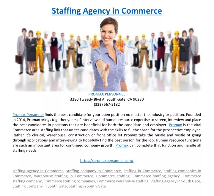 staffing agency in commerce