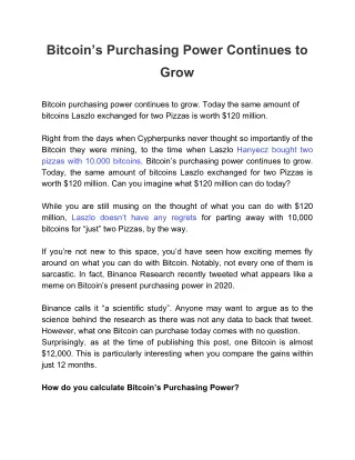 bitcoin s purchasing power continues to
