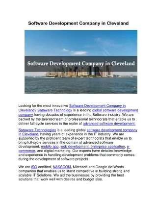Software Development Company in Cleveland