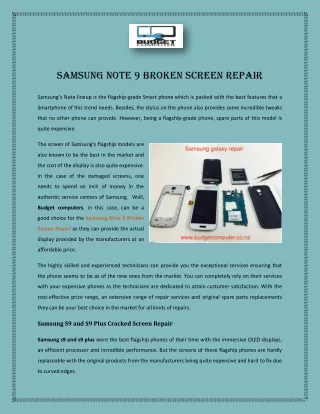 Samsung Note 9 Broken Screen Repair