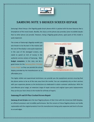 samsung note 9 broken screen repair