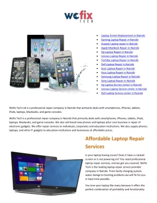 laptop screen replacement in nairobi gaming
