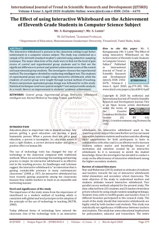 international journal of trend in scientific