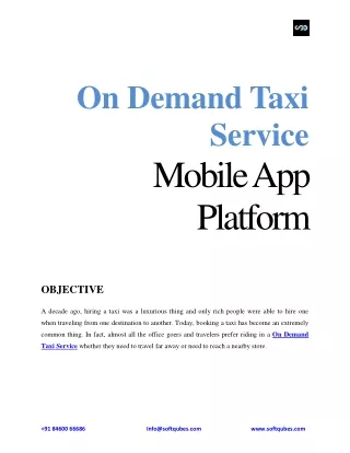 On Demand Taxi Service