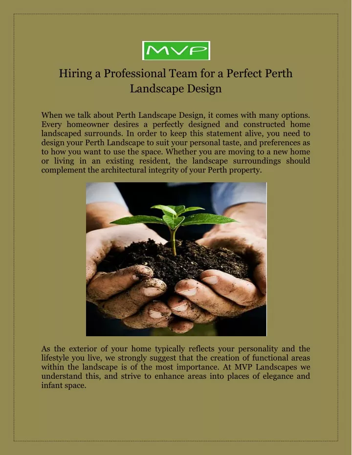 hiring a professional team for a perfect perth