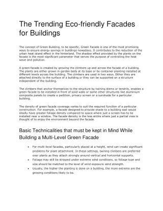 the trending eco friendly facades for buildings