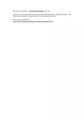 hire joomla developer joomla web developer