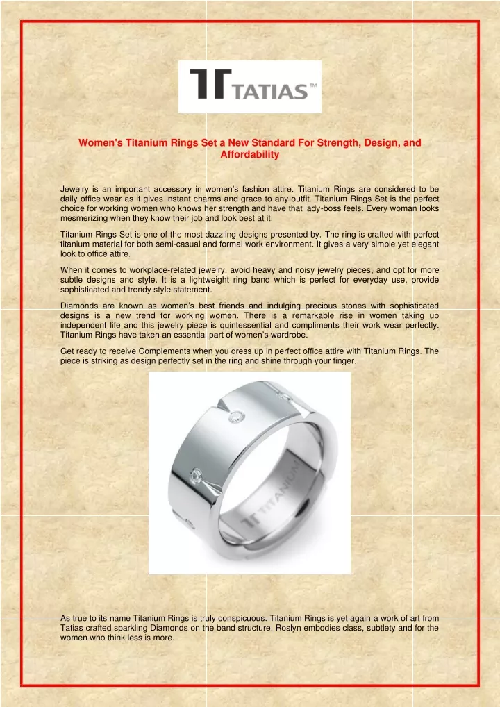 women s titanium rings set a new standard