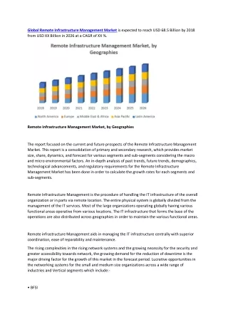global remote infrastructure management market