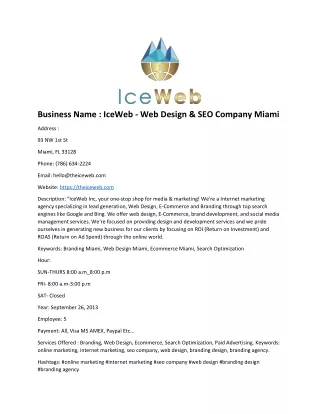 IceWeb - Web Design & SEO Company Miami