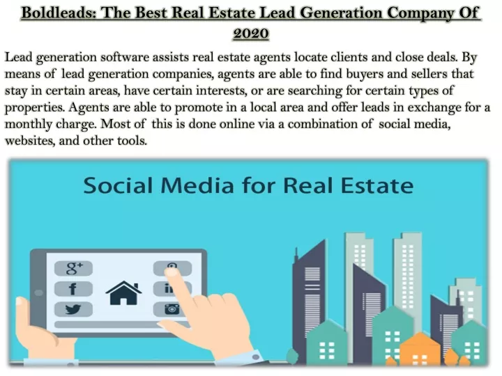 boldleads the best real estate lead generation