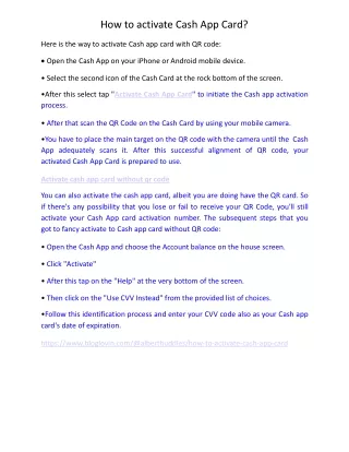 how to activate cash app card here