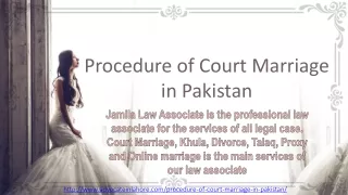 Get Know About Law of Court Marriage Procedure in Pakistan