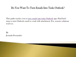 do you want to turn emails into tasks outlook