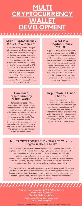 Multi Cryptocurrency Wallet Development | Crypto Developers