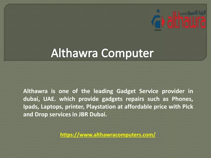althawra is one of the leading gadget service