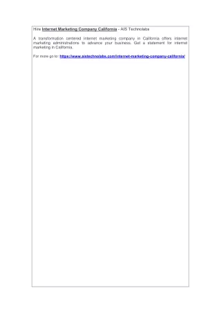 hire internet marketing company california