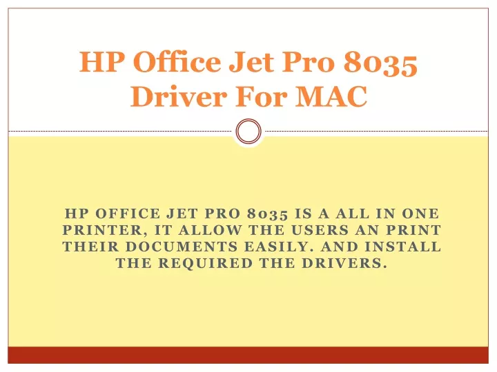 hp office jet pro 8035 driver for mac