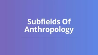 subfields of anthropology