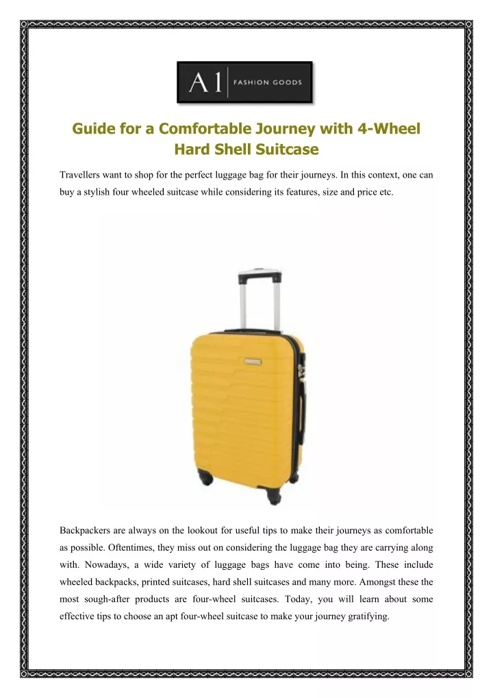 guide for a comfortable journey with 4 wheel hard