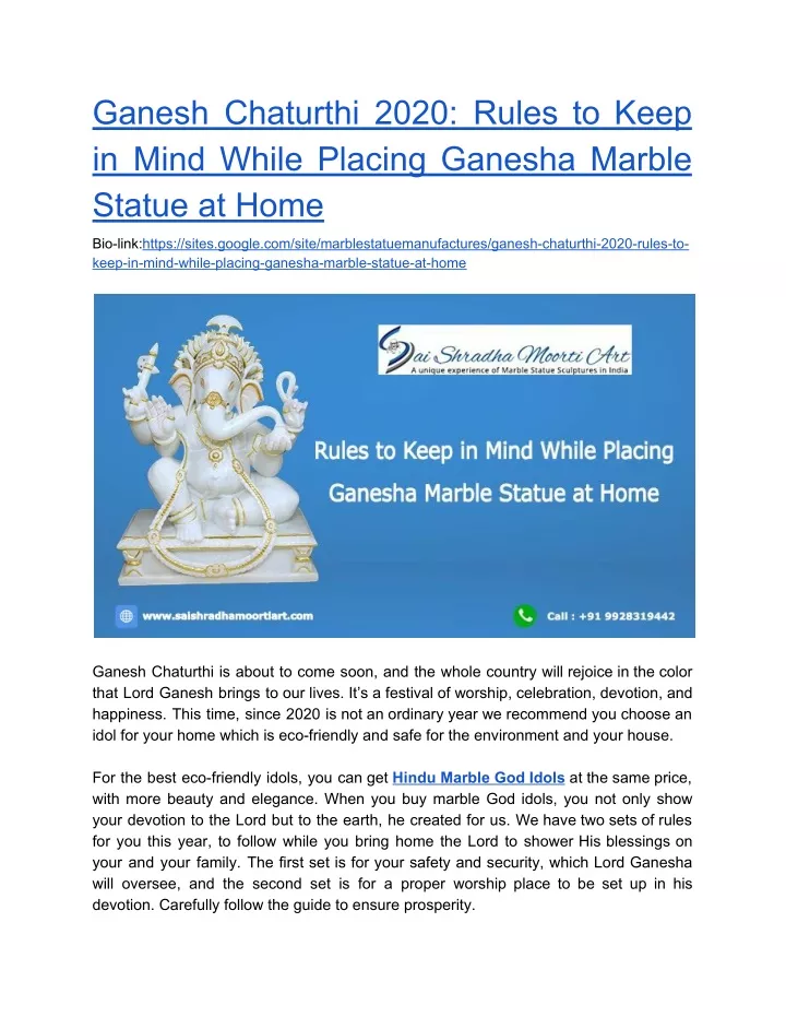 ganesh chaturthi 2020 rules to keep in mind while