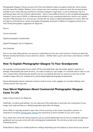 10 Apps To Help You Manage Your Photographer Glasgow