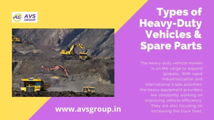 types of heavy duty vehicles spare parts