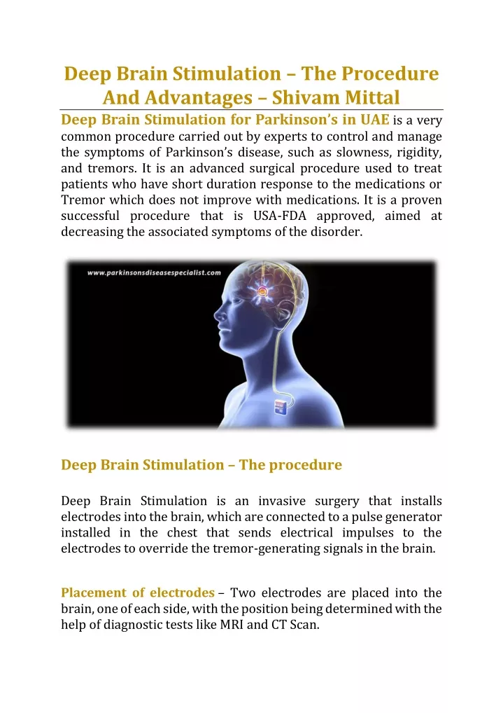 deep brain stimulation the procedure