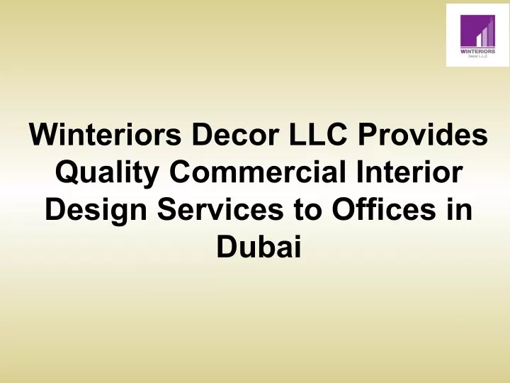 winteriors decor llc provides quality commercial