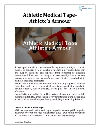 Athletic Medical Tape-Athlete’s Armour
