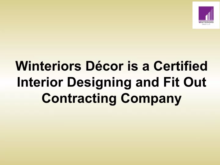 winteriors d cor is a certified interior