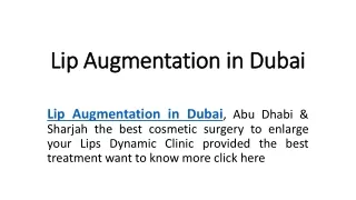 Lip Augmentation in Dubai