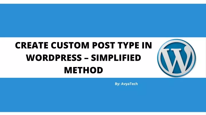 create custom post type in wordpress simplified